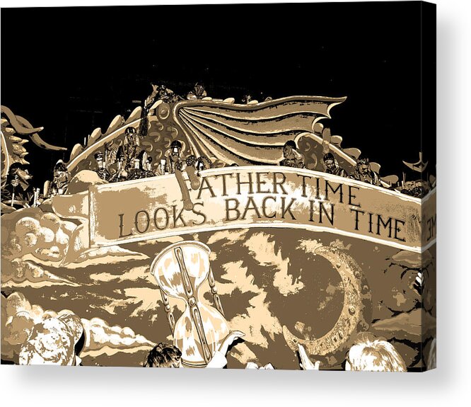 Computer Graphics Acrylic Print featuring the photograph Father Time Looks Back by Marian Bell