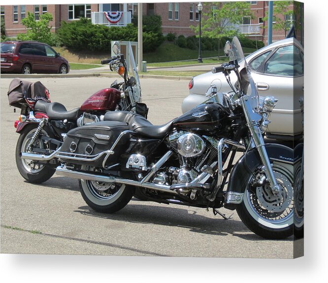 Harley Davidson Acrylic Print featuring the photograph Feel The Wind In Your Face by Kay Novy