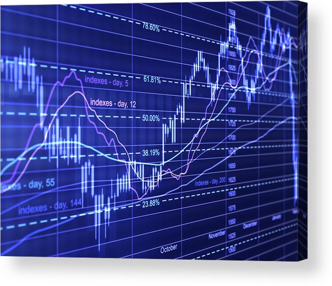 Financial Figures Acrylic Print featuring the photograph Financial Diagrams by Enot-poloskun