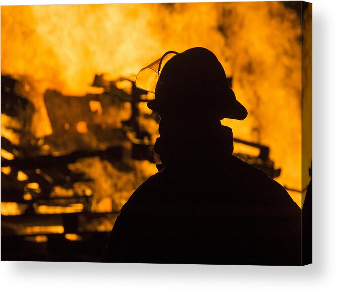 Fire Acrylic Print featuring the photograph Fire by Inge Riis McDonald
