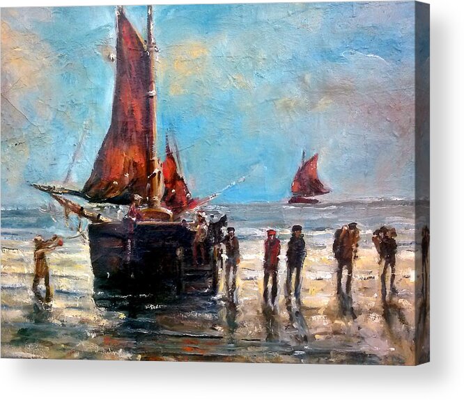  Seascape Fishing Vessel Acrylic Print featuring the painting Fishing Boat by Philip Corley