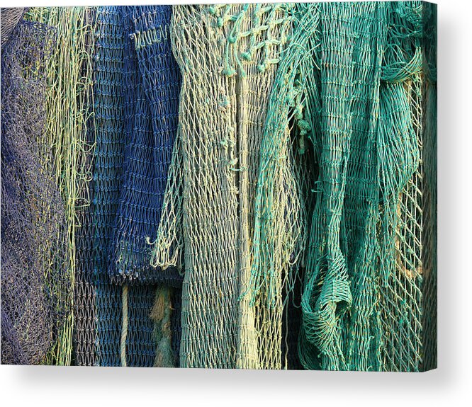 Fishing Nets Acrylic Print featuring the photograph Fishing Nets 2 by Evelyn Tambour