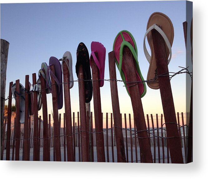 New Jersey Acrylic Print featuring the photograph Flip Flop Lost and Found by Kristopher Schoenleber