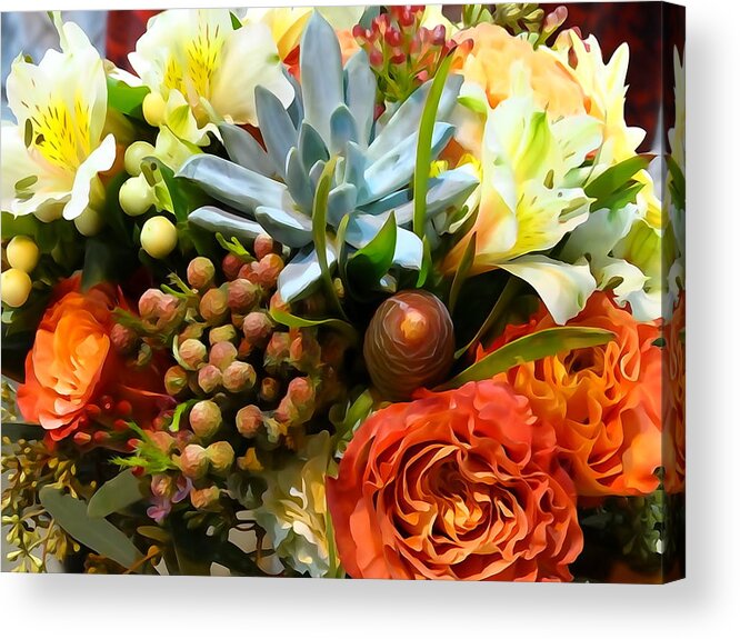 Floral Acrylic Print featuring the photograph Floral Arrangement 1 by David T Wilkinson