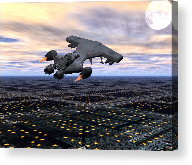 Science Fiction Acrylic Print featuring the digital art Fly Away by Michele Wilson