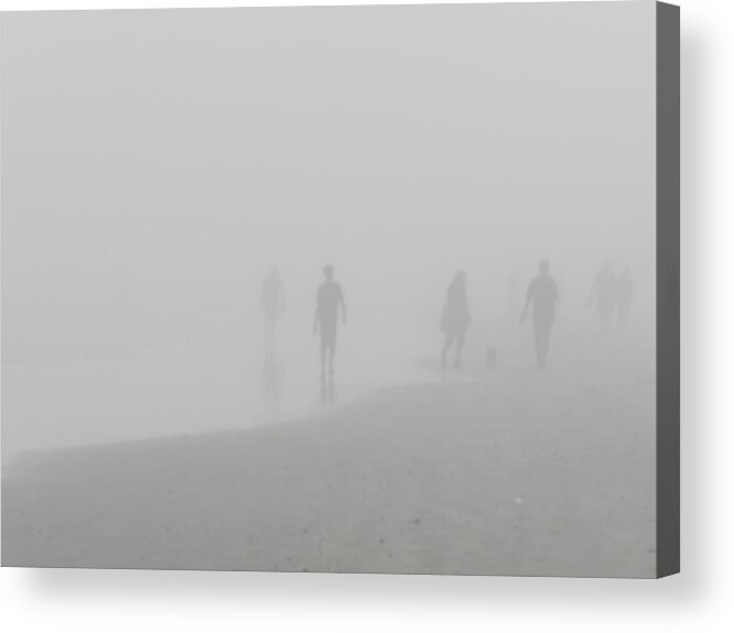 Beach Acrylic Print featuring the photograph Foggy Beach Morning by Deborah Ferree