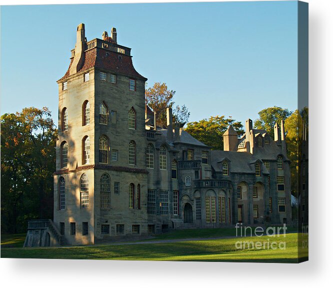 Fonthill Acrylic Print featuring the photograph Fonthill Castle in September - Doylestown by Anna Lisa Yoder