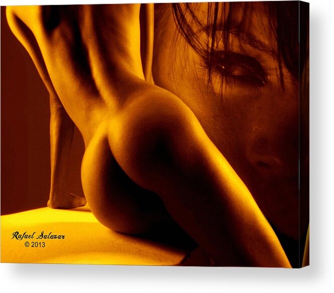 Art Acrylic Print featuring the digital art For your eyes only by Rafael Salazar