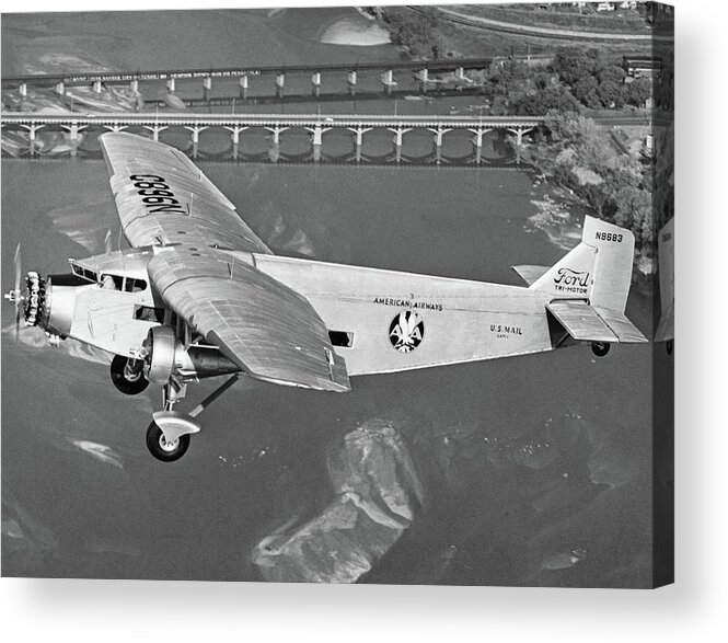 1928 Acrylic Print featuring the photograph Ford Trimotor Plane, 1928 by Granger