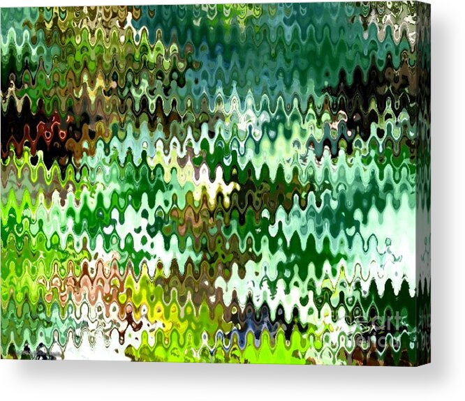 Digital Abstract Acrylic Print featuring the photograph Forest by Anita Lewis