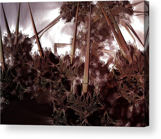 Chaos Acrylic Print featuring the digital art Forever in the Dark by Jeff Iverson