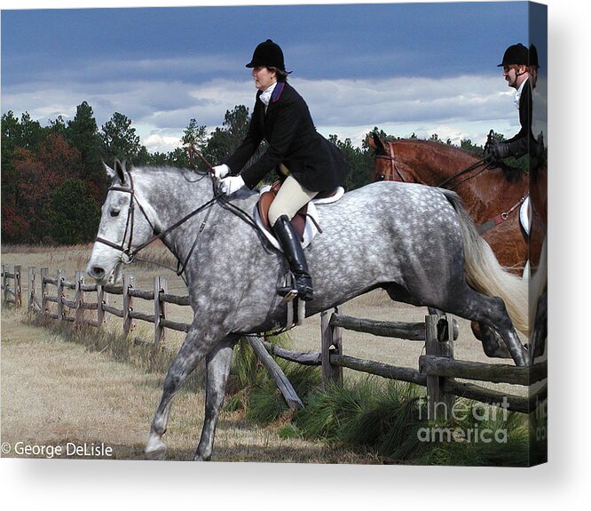 Horses Acrylic Print featuring the photograph Fox Hunt 4 by George DeLisle