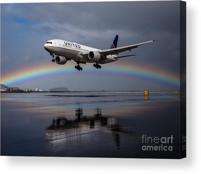 Rainbow Acrylic Print featuring the photograph Friendly Skies by Alex Esguerra