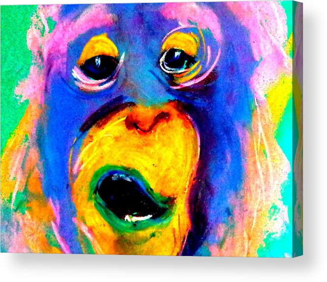 Animals Acrylic Print featuring the painting Funky Monkey Art Print by Sue Jacobi