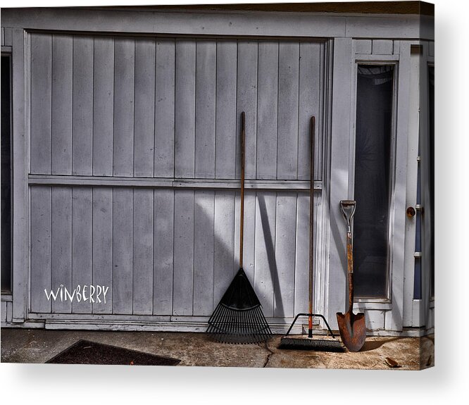 Long Beach Acrylic Print featuring the digital art Garage Door by Bob Winberry