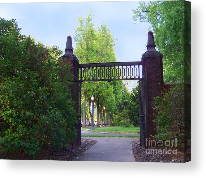 Gate Acrylic Print featuring the photograph Gateway to Learning by Charles Robinson