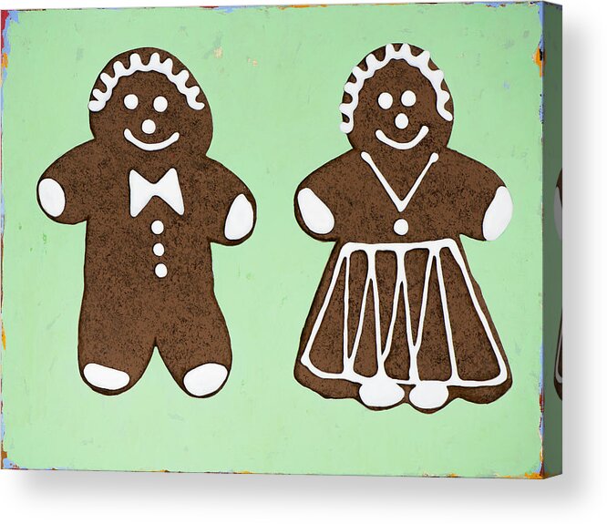 Cookies Acrylic Print featuring the painting Ginger Pair by David Palmer