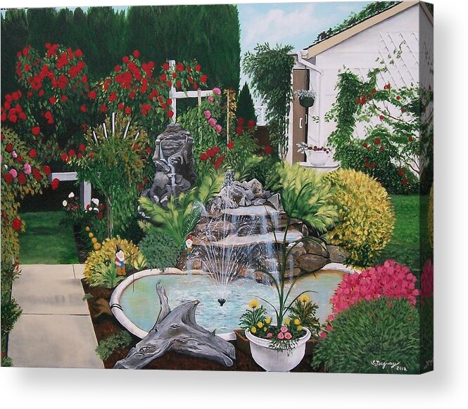 Landscape Acrylic Print featuring the painting Gladys Serenity by Sharon Duguay