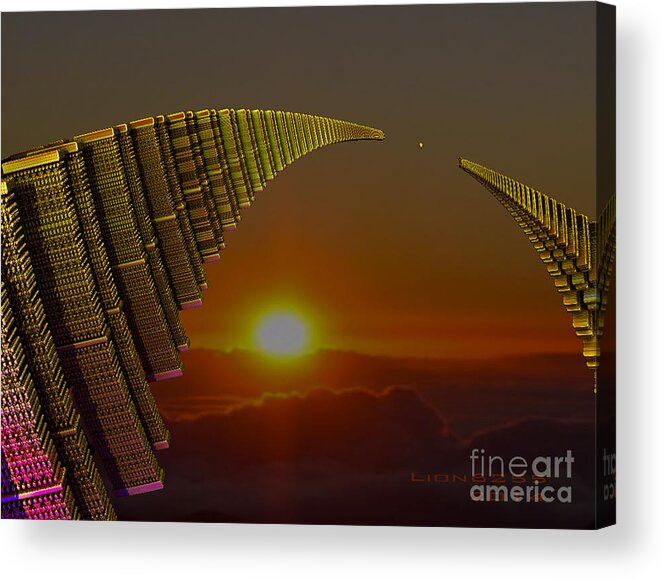 2d Acrylic Print featuring the digital art Golden Arches by Melissa Messick