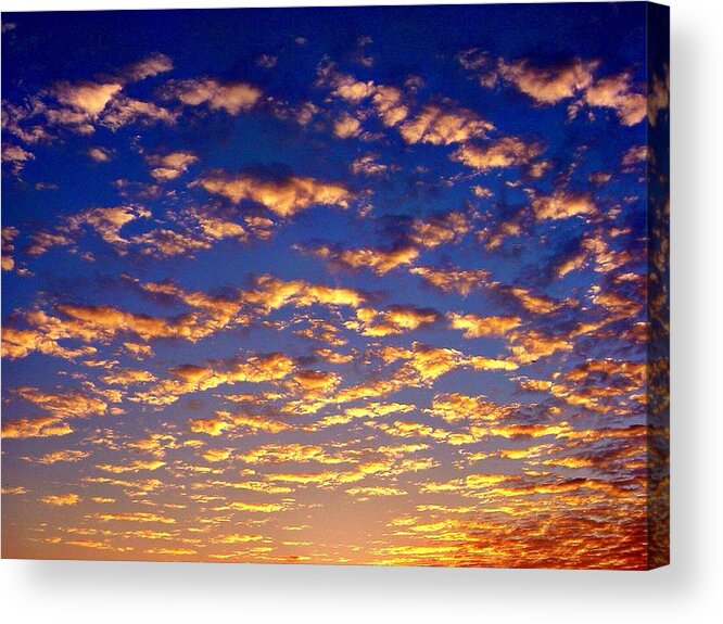 Clouds Acrylic Print featuring the photograph Golden Clouds by Chris Montcalmo