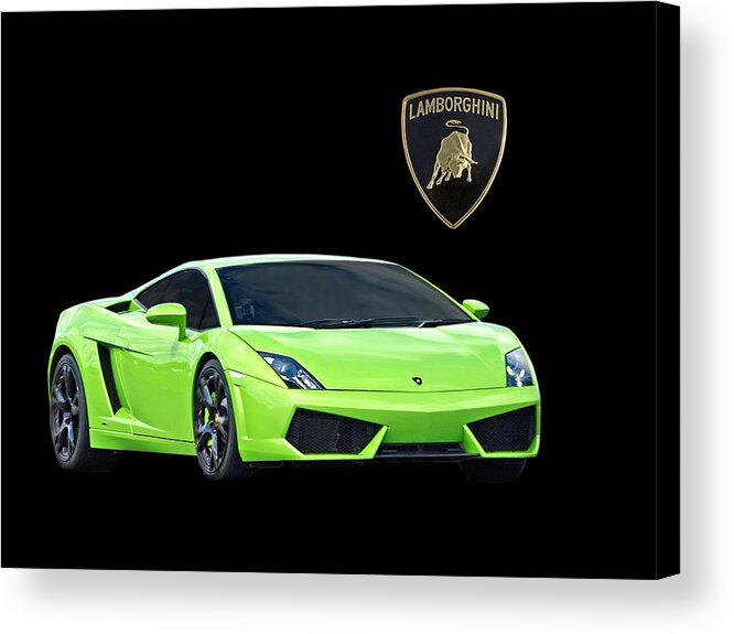 Lamborghini Gallardo Acrylic Print featuring the photograph Gorgeous Green Lamborghini by Gill Billington