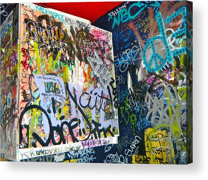 Graffiti Acrylic Print featuring the photograph Graffiti by Jamie Johnson