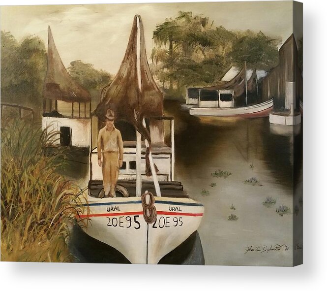 Louisiana Acrylic Print featuring the painting Grand Paw Domangue by John Duplantis