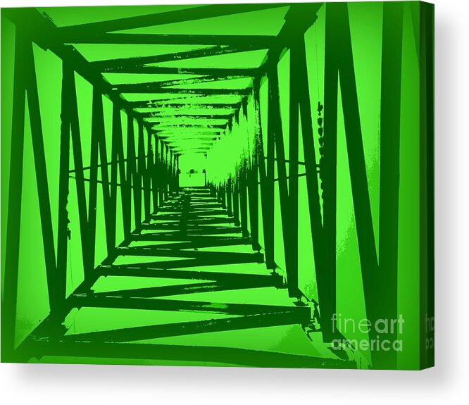 Green Acrylic Print featuring the photograph Green Perspective by Clare Bevan