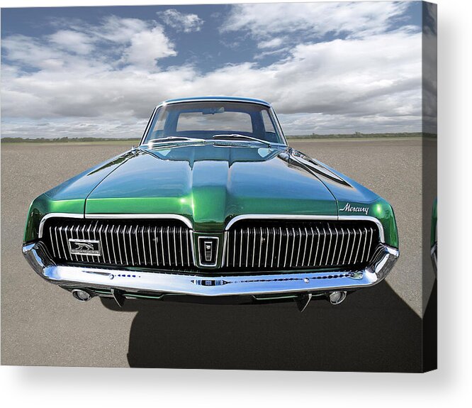 Ford Mercury Acrylic Print featuring the photograph Green With Envy - 68 Mercury by Gill Billington