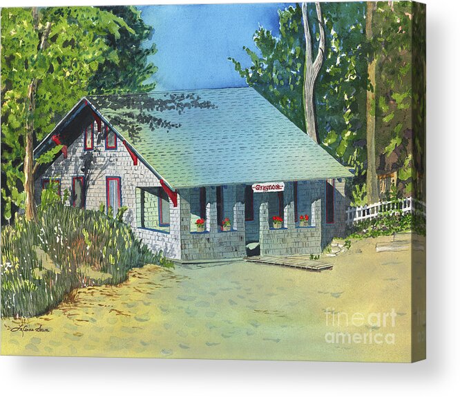 Cottage Acrylic Print featuring the painting Graynook by LeAnne Sowa