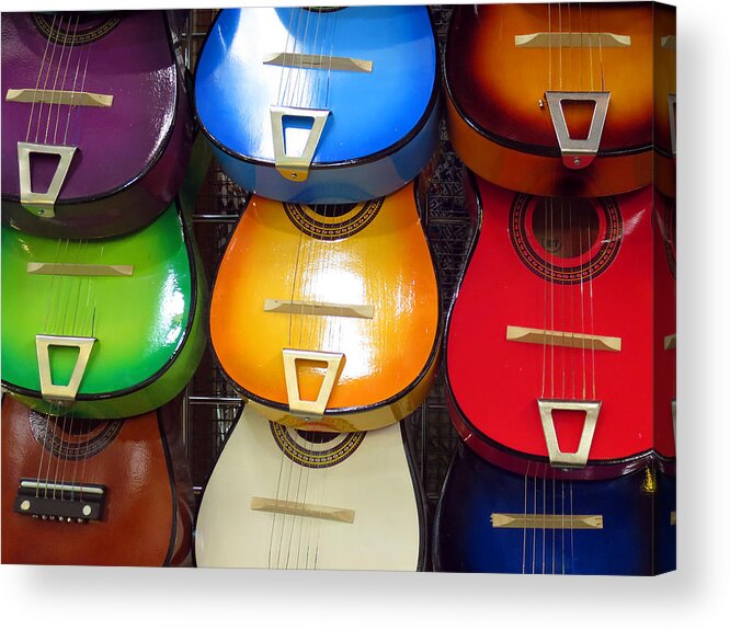 Guitars Acrylic Print featuring the photograph Guitaras San Antonio by Rick Locke - Out of the Corner of My Eye