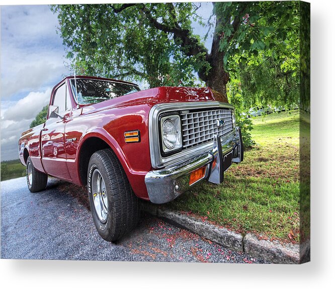 Chevrolet Truck Acrylic Print featuring the photograph Halcyon Days - 1971 Chevy Pickup by Gill Billington