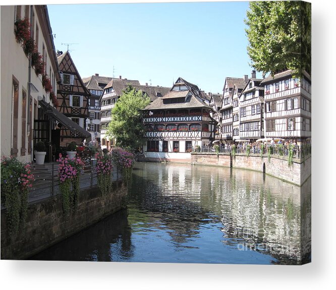 Timber Acrylic Print featuring the photograph Half-Timbered Houses in Strasbourg by Amanda Mohler
