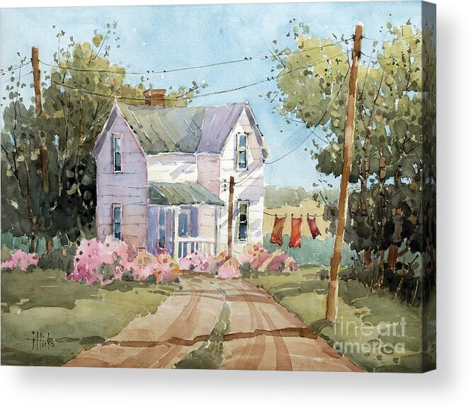 Illinois Acrylic Print featuring the painting Hanging Out in Illinois by Joyce Hicks