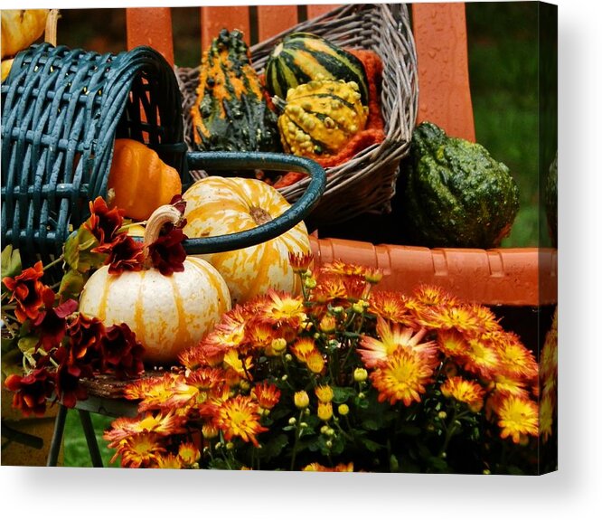 Autumn Acrylic Print featuring the photograph Harvest is Plentiful by VLee Watson