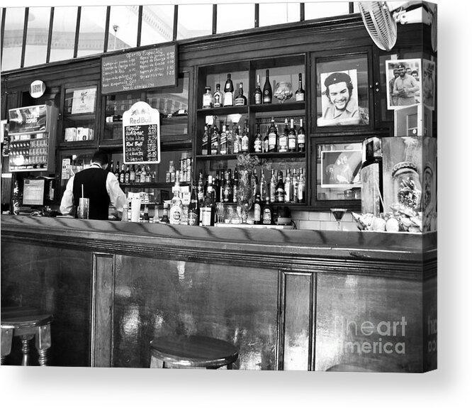 Havana Acrylic Print featuring the photograph Havana Bar Cuba by Lynn Bolt