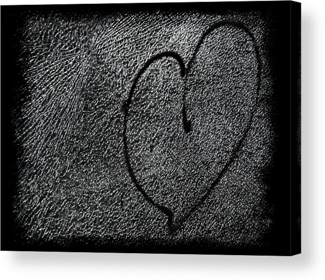 Glass Acrylic Print featuring the photograph Heart Shattered Glass by Steven Michael