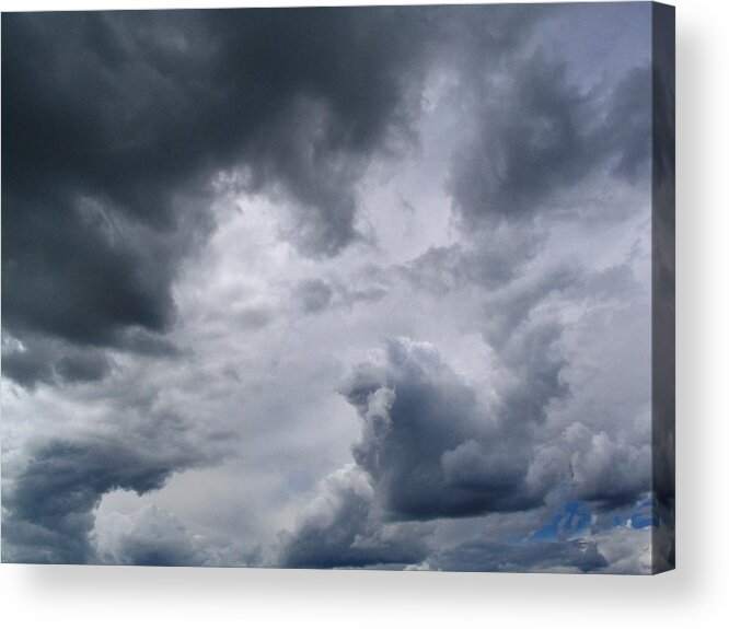 Clouds Acrylic Print featuring the photograph Heaven Looks Angry by Vivian Martin