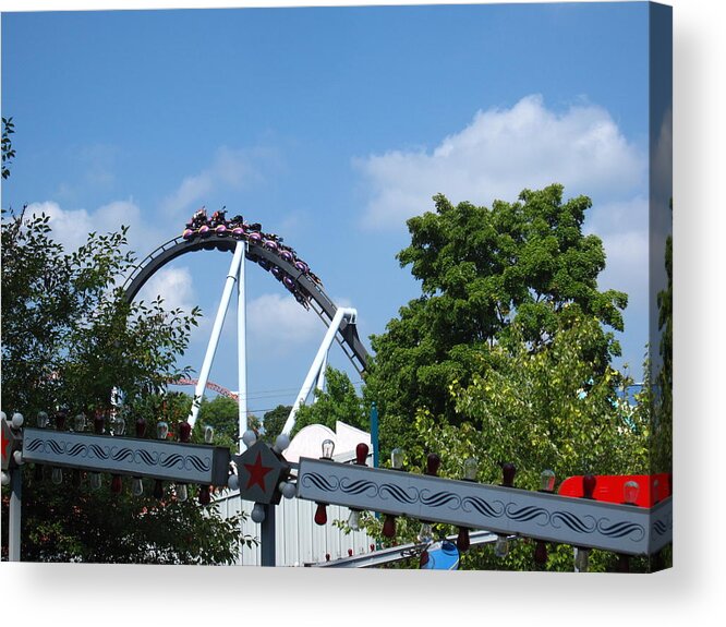 Hershey Acrylic Print featuring the photograph Hershey Park - Great Bear Roller Coaster - 121214 by DC Photographer