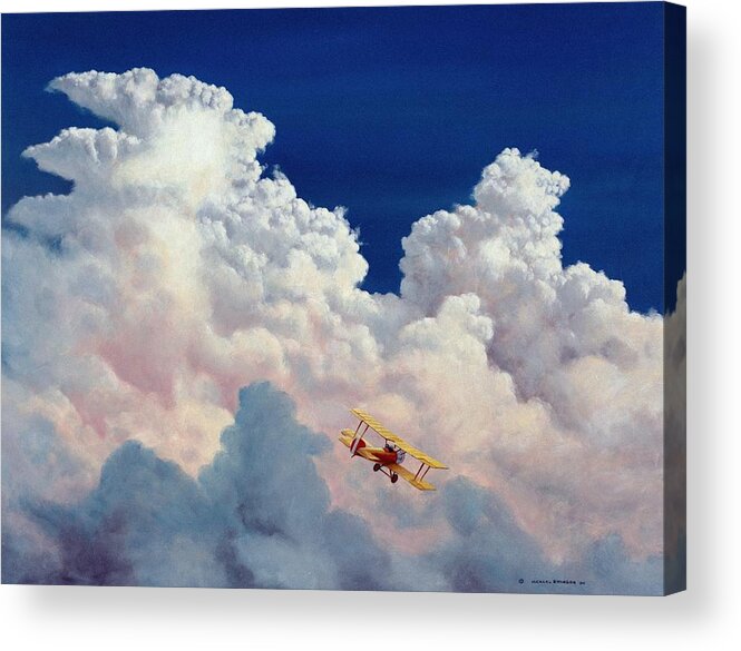 Aviation Acrylic Print featuring the painting High in the Halls of Freedom by Michael Swanson