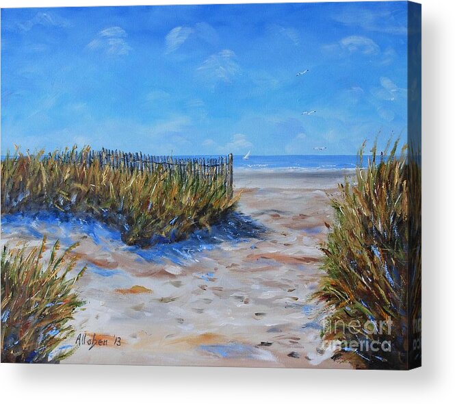 Beach Acrylic Print featuring the painting Hilton Head North End by Stanton Allaben