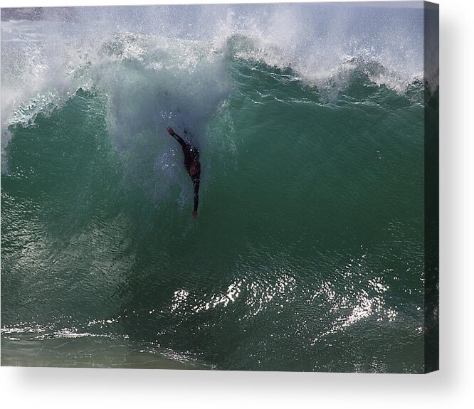 Big Surf Acrylic Print featuring the photograph Hold Your Breath by Joe Schofield