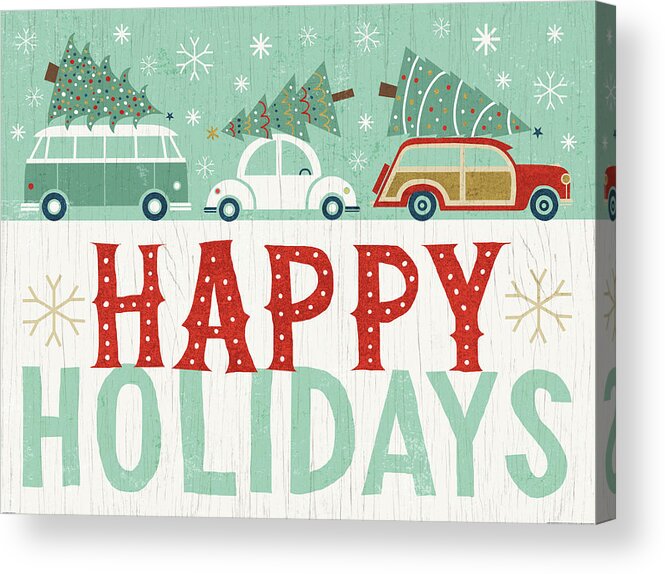 Cars Acrylic Print featuring the painting Holiday On Wheels Ix by Michael Mullan