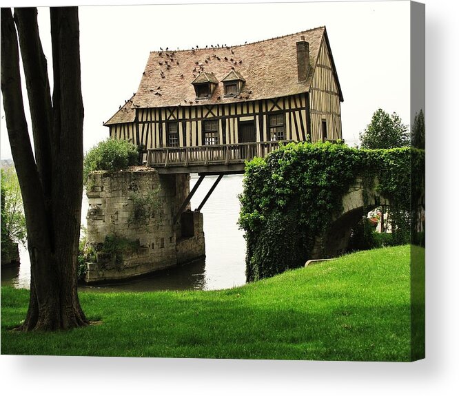 Vernon Acrylic Print featuring the photograph House But No Land by Mary Ellen Mueller Legault