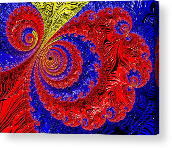 Fractal Acrylic Print featuring the digital art Illusions by HH Photography of Florida