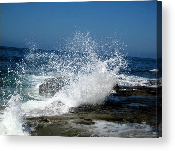 Seascape Acrylic Print featuring the photograph Impact Of The Sea by Melissa McCrann