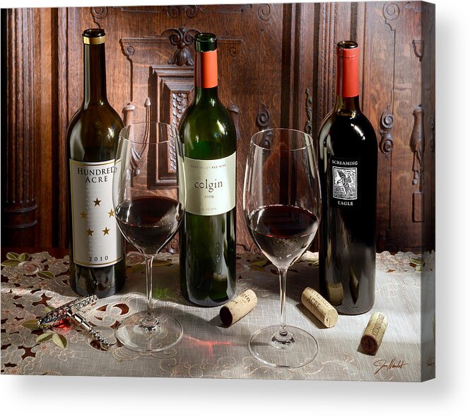 Wine Acrylic Print featuring the photograph In Good Company by Jon Neidert