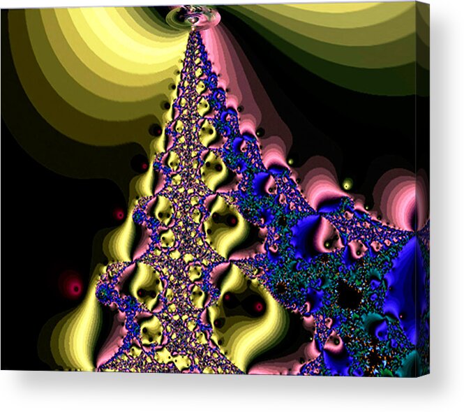 Fractal Acrylic Print featuring the digital art Incarnations Road V.5 by Rebecca Phillips