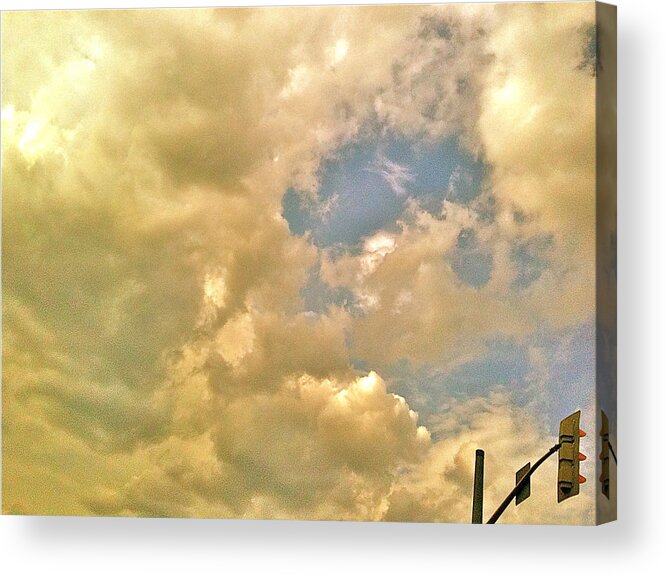 Clouds Acrylic Print featuring the photograph Intersection by Brooke Friendly