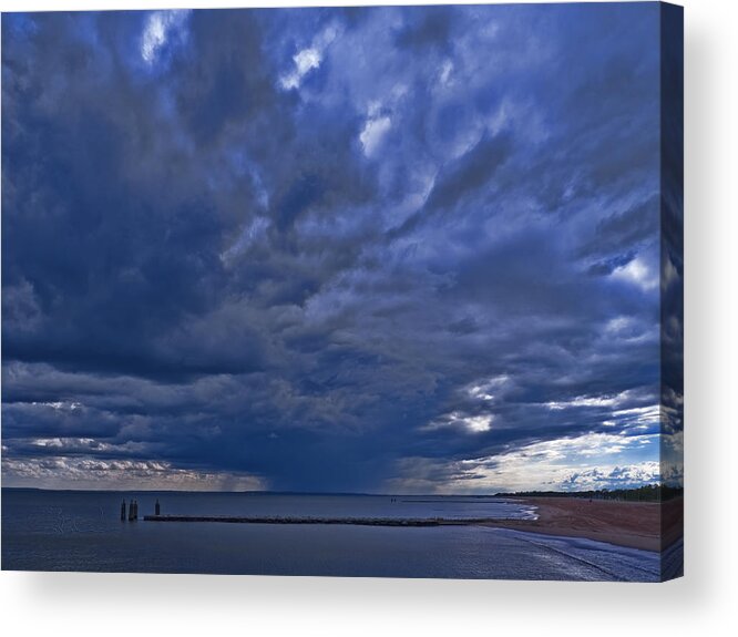 Staten Island Acrylic Print featuring the photograph Jersey Downpour by S Paul Sahm